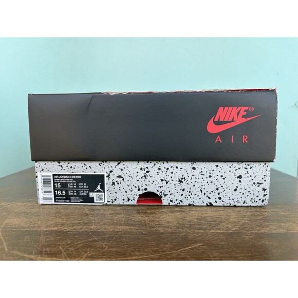 Air Jordan 4 Retro OG White Cement 2025 Men\'s Size 15 FV5029-100 DAMAGED LID main image 6
